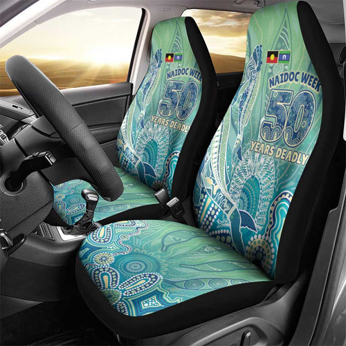 NAIDOC Week - 50 Years Deadly Torres Strait Car Seat Cover Pastel Waves