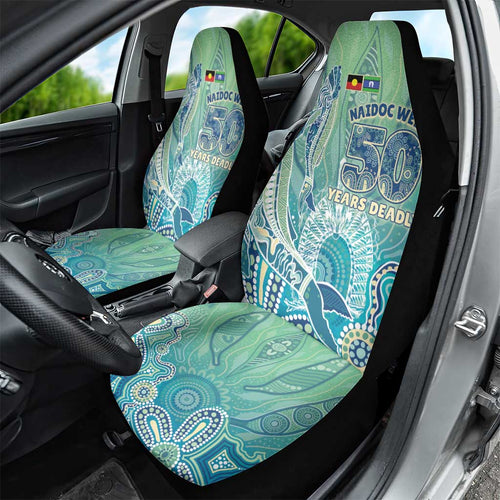 NAIDOC Week - 50 Years Deadly Torres Strait Car Seat Cover Pastel Waves