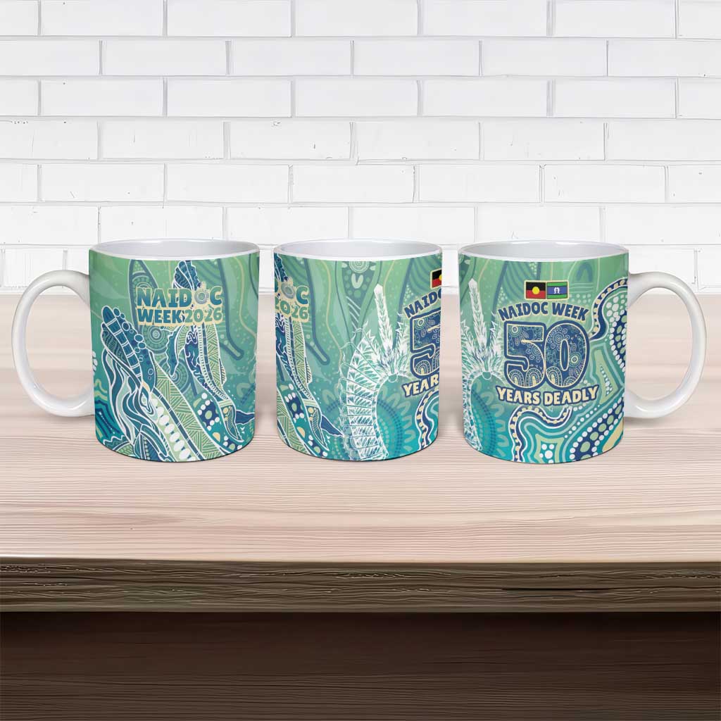 NAIDOC Week - 50 Years Deadly Torres Strait Ceramic Mug Pastel Waves
