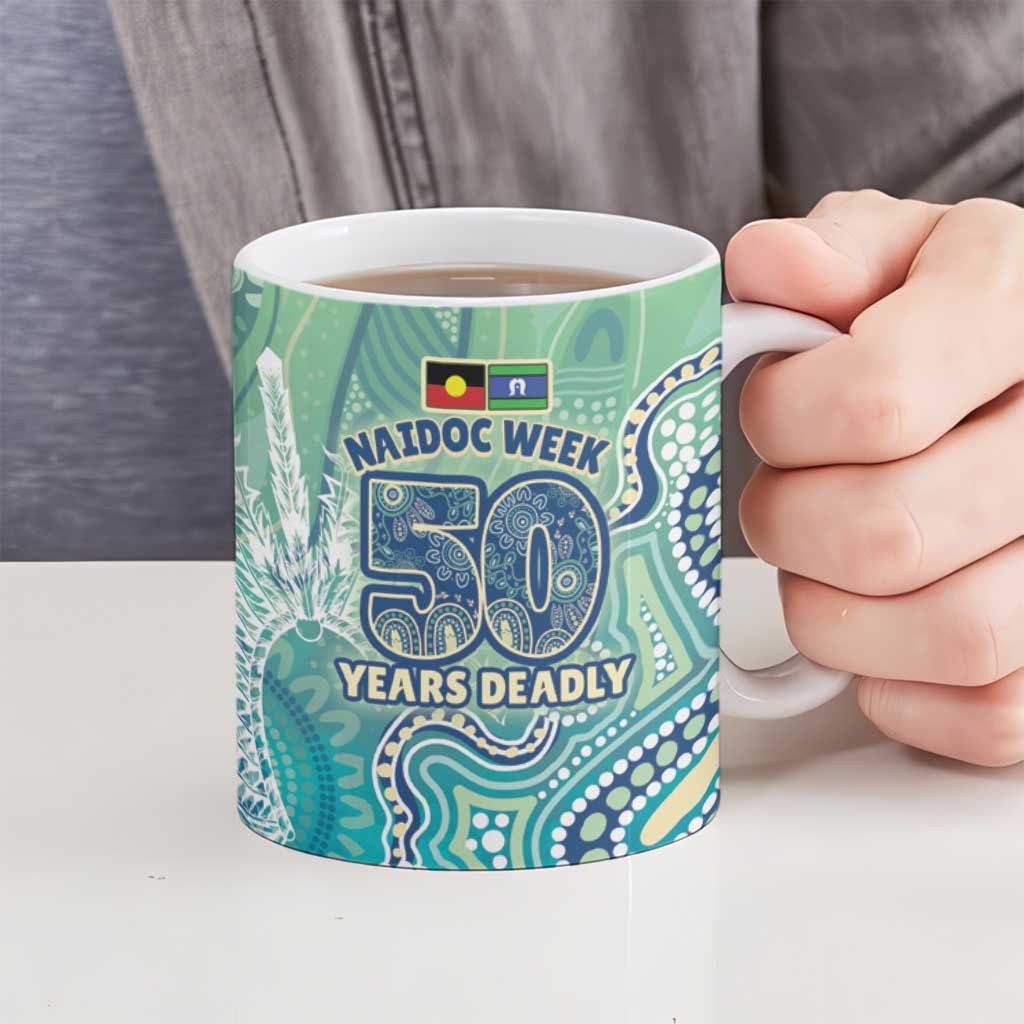 NAIDOC Week - 50 Years Deadly Torres Strait Ceramic Mug Pastel Waves
