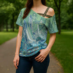 NAIDOC Week - 50 Years Deadly Torres Strait Cross Shoulder Shirt Pastel Waves