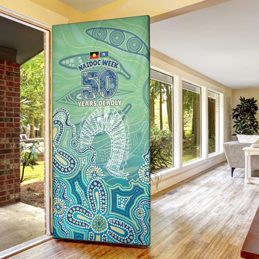 NAIDOC Week - 50 Years Deadly Torres Strait Door Cover Pastel Waves