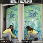 NAIDOC Week - 50 Years Deadly Torres Strait Door Cover Pastel Waves