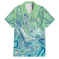 NAIDOC Week - 50 Years Deadly Torres Strait Family Matching Long Sleeve Bodycon Dress and Hawaiian Shirt Pastel Waves