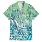 NAIDOC Week - 50 Years Deadly Torres Strait Family Matching Long Sleeve Bodycon Dress and Hawaiian Shirt Pastel Waves