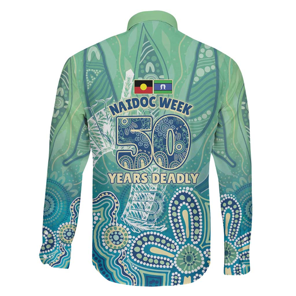 NAIDOC Week - 50 Years Deadly Torres Strait Family Matching Long Sleeve Bodycon Dress and Hawaiian Shirt Pastel Waves