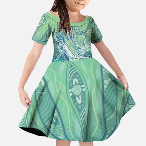 NAIDOC Week - 50 Years Deadly Torres Strait Family Matching Mermaid Dress and Hawaiian Shirt Pastel Waves