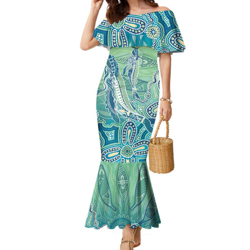 NAIDOC Week - 50 Years Deadly Torres Strait Family Matching Mermaid Dress and Hawaiian Shirt Pastel Waves