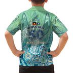 NAIDOC Week - 50 Years Deadly Torres Strait Family Matching Off Shoulder Maxi Dress and Hawaiian Shirt Pastel Waves