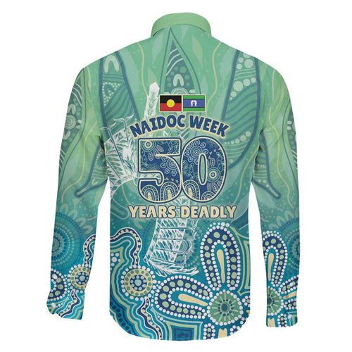 NAIDOC Week - 50 Years Deadly Torres Strait Family Matching Off Shoulder Maxi Dress and Hawaiian Shirt Pastel Waves