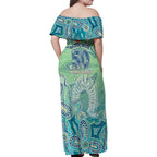 NAIDOC Week - 50 Years Deadly Torres Strait Family Matching Off Shoulder Maxi Dress and Hawaiian Shirt Pastel Waves