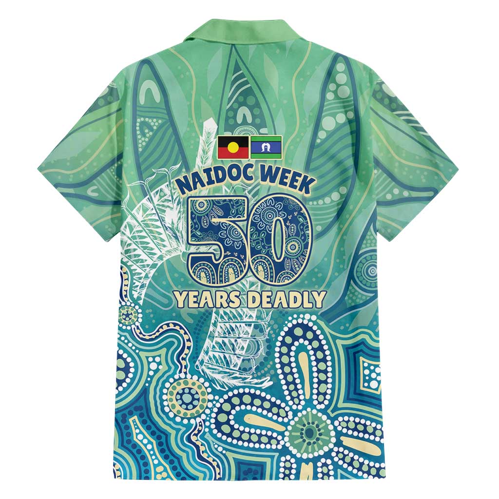 NAIDOC Week - 50 Years Deadly Torres Strait Family Matching Off Shoulder Short Dress and Hawaiian Shirt Pastel Waves