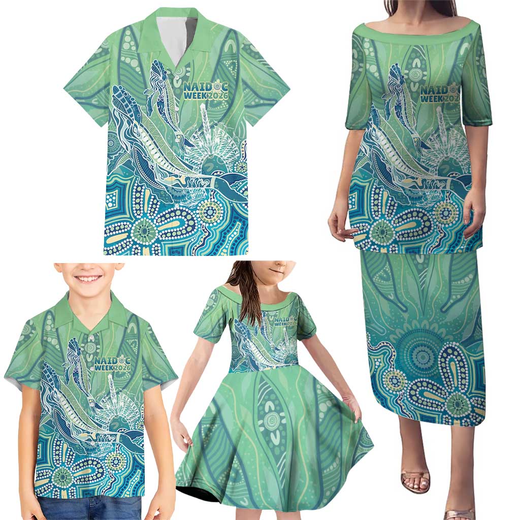 NAIDOC Week - 50 Years Deadly Torres Strait Family Matching Puletasi and Hawaiian Shirt Pastel Waves