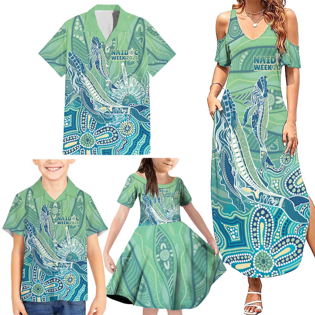 NAIDOC Week - 50 Years Deadly Torres Strait Family Matching Summer Maxi Dress and Hawaiian Shirt Pastel Waves