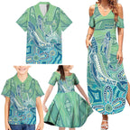 NAIDOC Week - 50 Years Deadly Torres Strait Family Matching Summer Maxi Dress and Hawaiian Shirt Pastel Waves