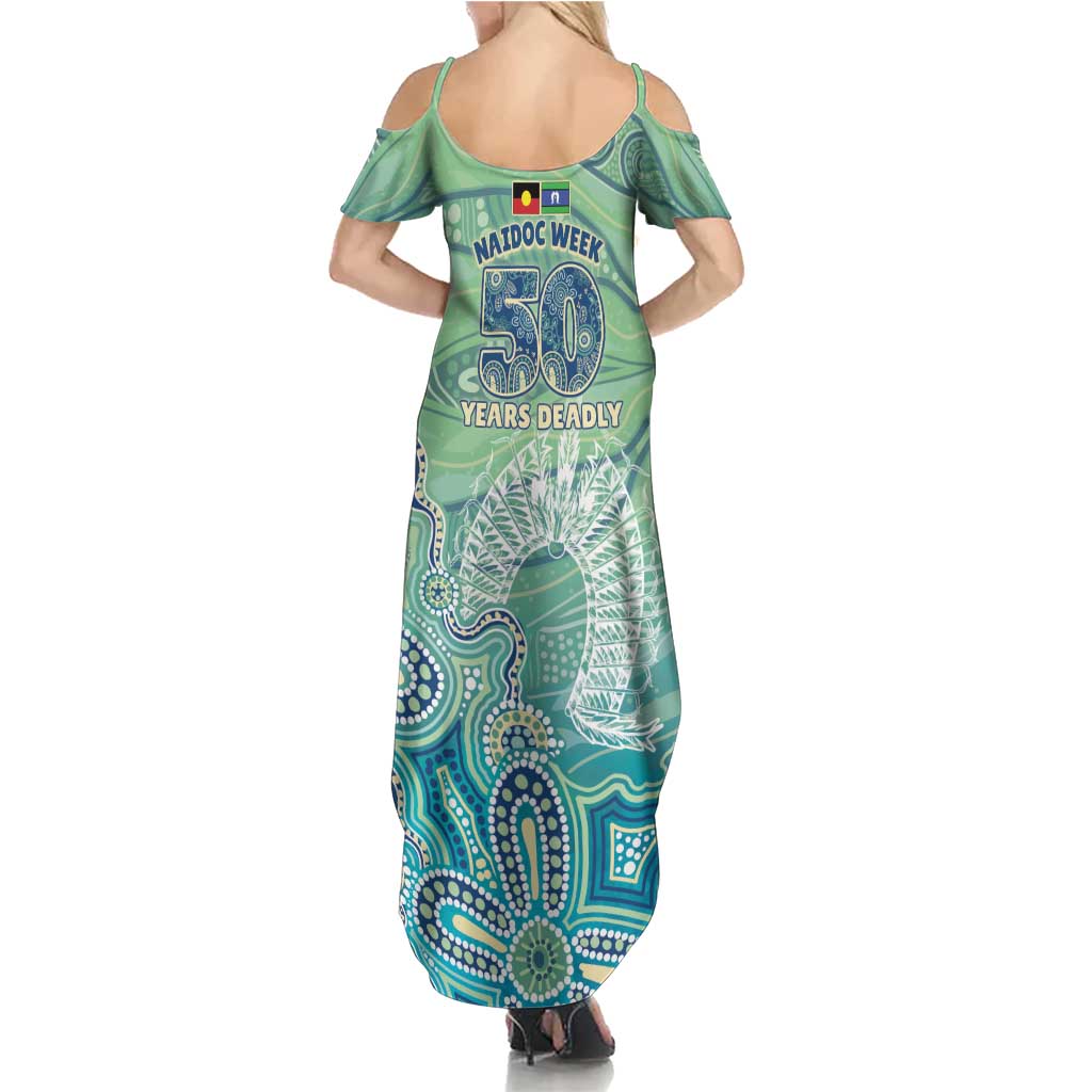 NAIDOC Week - 50 Years Deadly Torres Strait Family Matching Summer Maxi Dress and Hawaiian Shirt Pastel Waves
