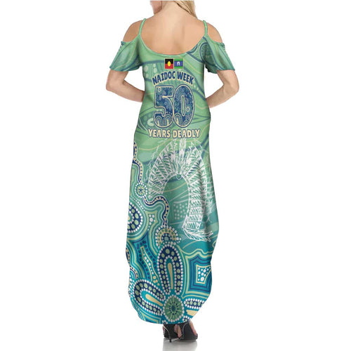 NAIDOC Week - 50 Years Deadly Torres Strait Family Matching Summer Maxi Dress and Hawaiian Shirt Pastel Waves