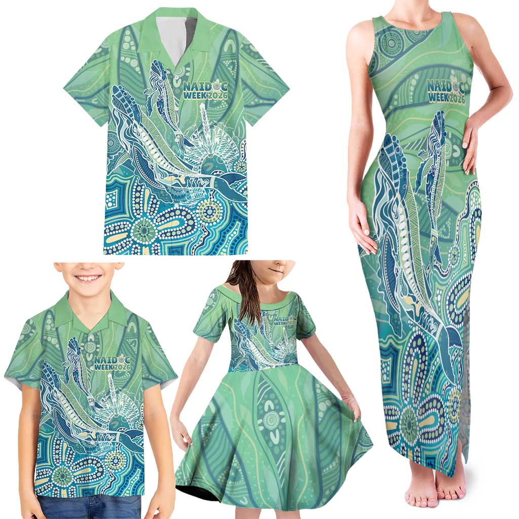 NAIDOC Week - 50 Years Deadly Torres Strait Family Matching Tank Maxi Dress and Hawaiian Shirt Pastel Waves