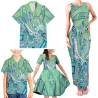 NAIDOC Week - 50 Years Deadly Torres Strait Family Matching Tank Maxi Dress and Hawaiian Shirt Pastel Waves