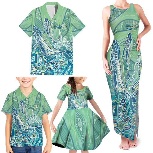 NAIDOC Week - 50 Years Deadly Torres Strait Family Matching Tank Maxi Dress and Hawaiian Shirt Pastel Waves