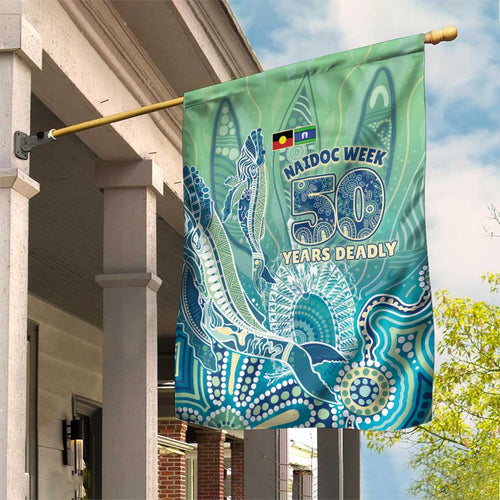 NAIDOC Week - 50 Years Deadly Torres Strait Garden Flag Pastel Waves