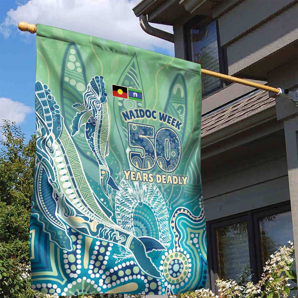 NAIDOC Week - 50 Years Deadly Torres Strait Garden Flag Pastel Waves