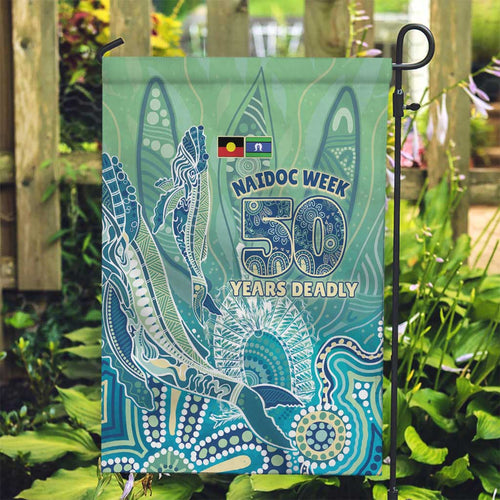 NAIDOC Week - 50 Years Deadly Torres Strait Garden Flag Pastel Waves
