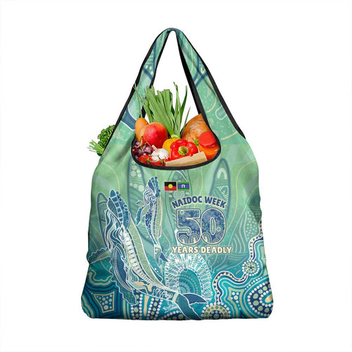 NAIDOC Week - 50 Years Deadly Torres Strait Grocery Bag Pastel Waves