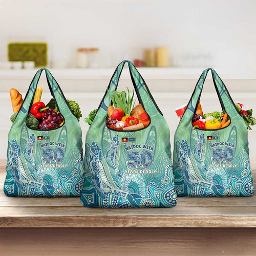 NAIDOC Week - 50 Years Deadly Torres Strait Grocery Bag Pastel Waves