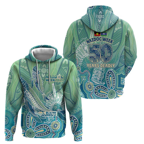 NAIDOC Week - 50 Years Deadly Torres Strait Hoodie Pastel Waves