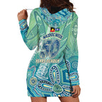 NAIDOC Week - 50 Years Deadly Torres Strait Hoodie Dress Pastel Waves