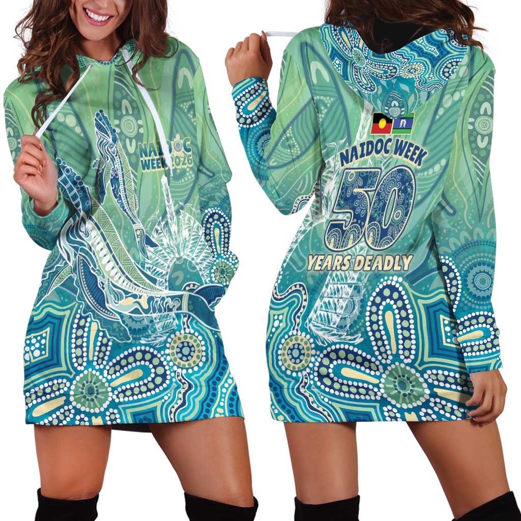 NAIDOC Week - 50 Years Deadly Torres Strait Hoodie Dress Pastel Waves