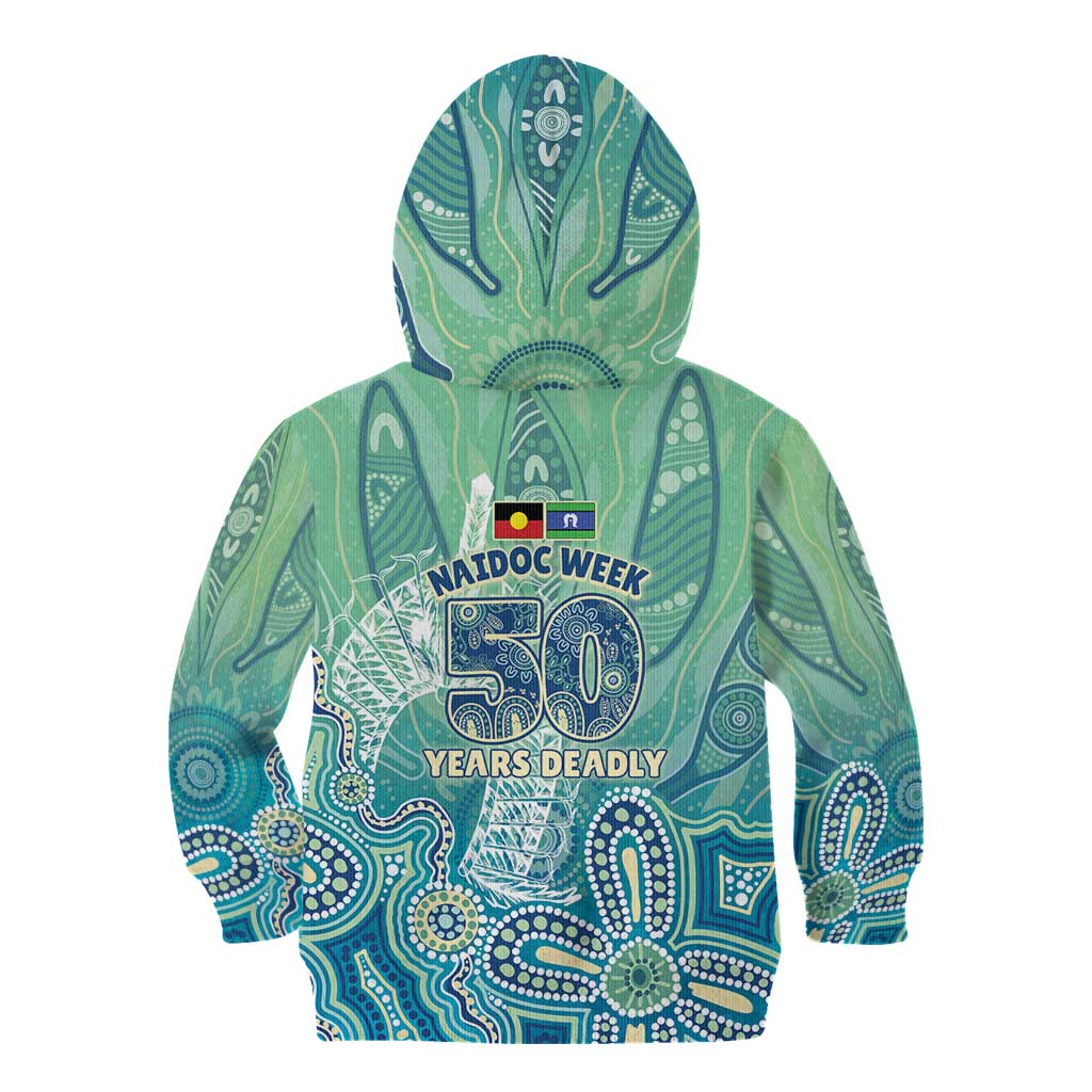 NAIDOC Week - 50 Years Deadly Torres Strait Kid Hoodie Pastel Waves