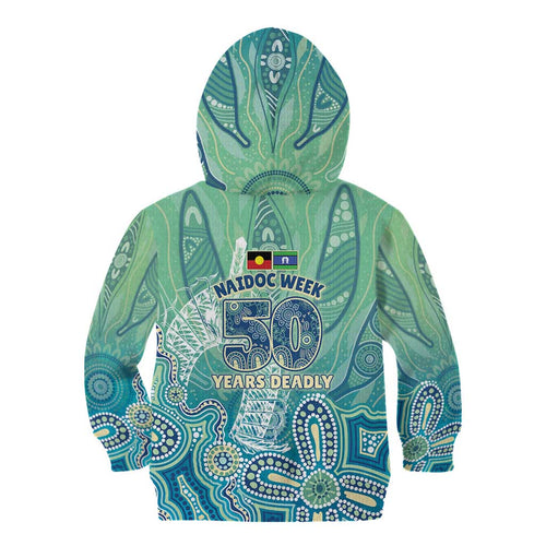 NAIDOC Week - 50 Years Deadly Torres Strait Kid Hoodie Pastel Waves