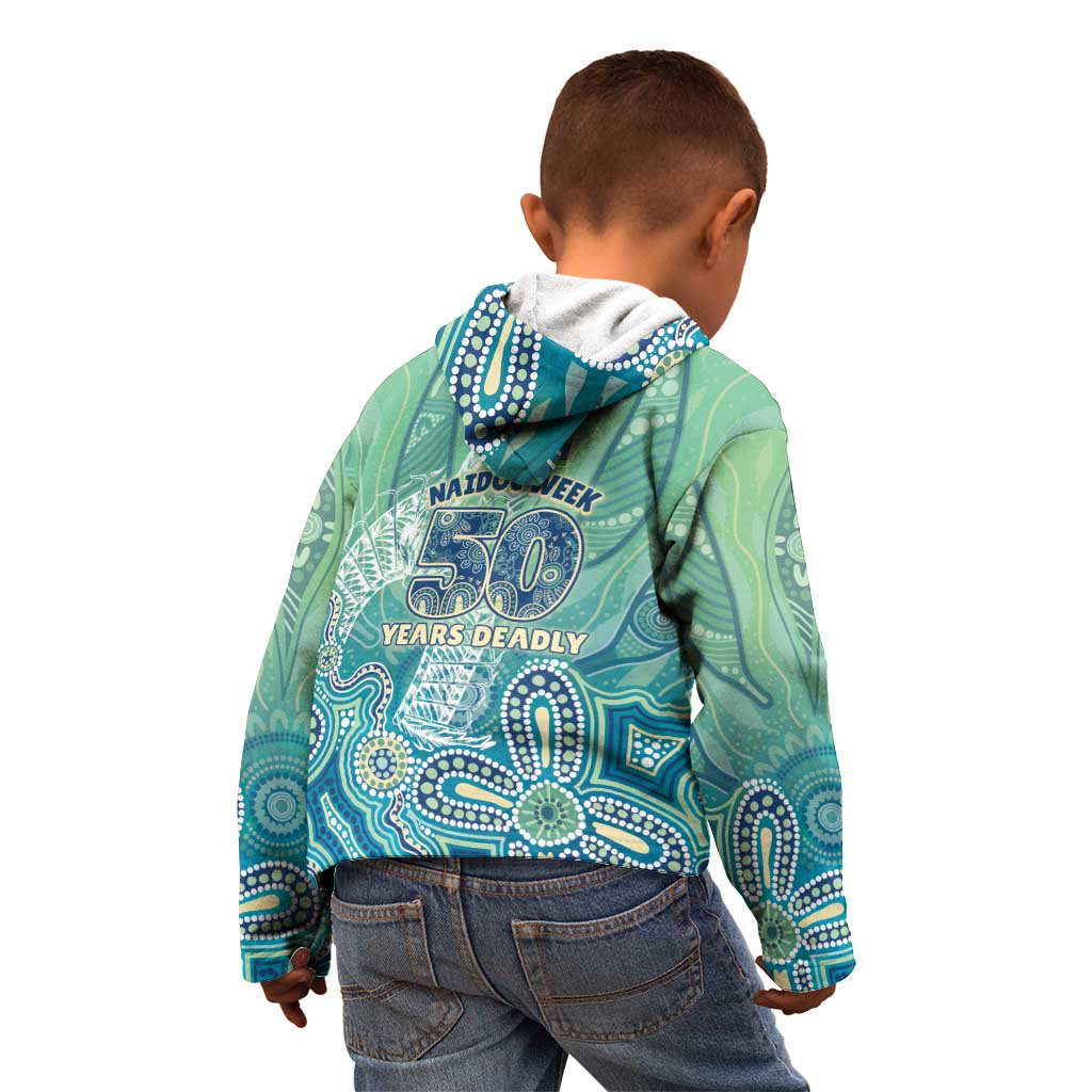 NAIDOC Week - 50 Years Deadly Torres Strait Kid Hoodie Pastel Waves