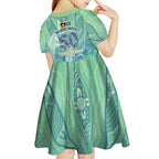 NAIDOC Week - 50 Years Deadly Torres Strait Kid Short Sleeve Dress Pastel Waves