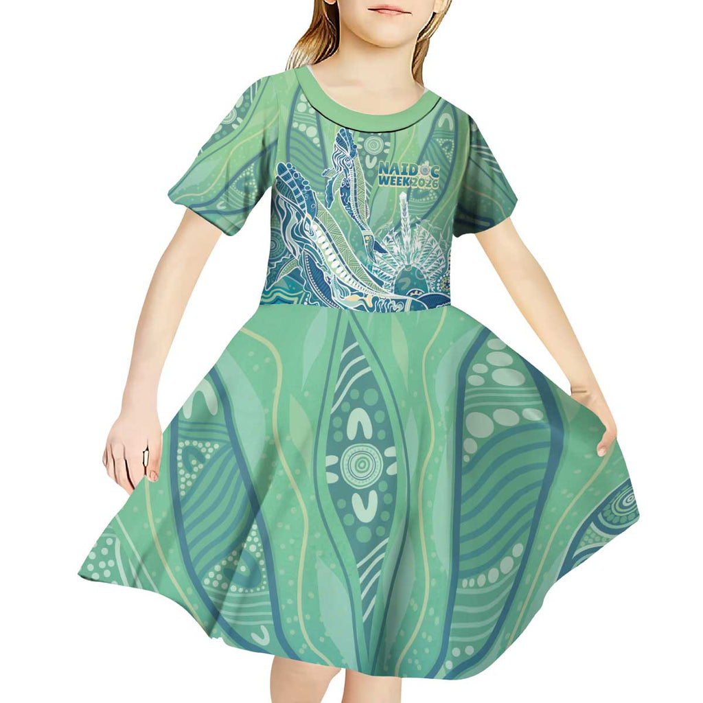 NAIDOC Week - 50 Years Deadly Torres Strait Kid Short Sleeve Dress Pastel Waves