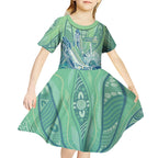 NAIDOC Week - 50 Years Deadly Torres Strait Kid Short Sleeve Dress Pastel Waves