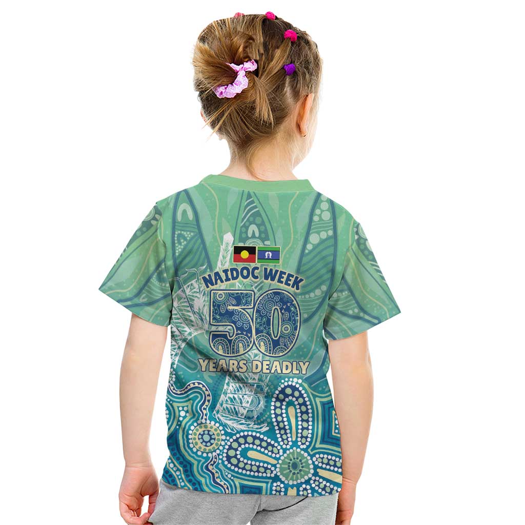 NAIDOC Week - 50 Years Deadly Torres Strait Kid T Shirt Pastel Waves