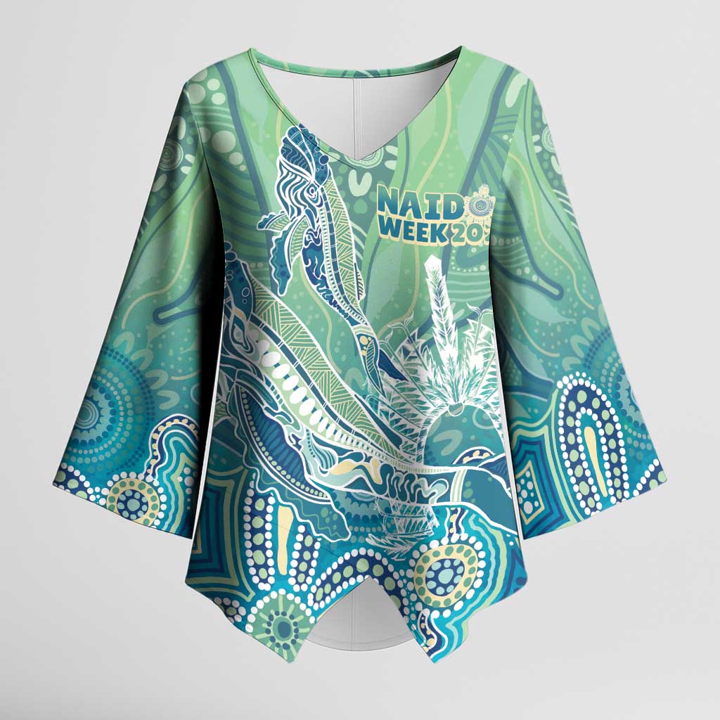 NAIDOC Week - 50 Years Deadly Torres Strait Kimono Sleeve Blouse Pastel Waves