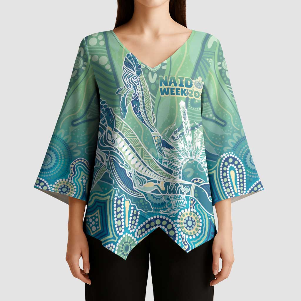 NAIDOC Week - 50 Years Deadly Torres Strait Kimono Sleeve Blouse Pastel Waves