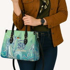 NAIDOC Week - 50 Years Deadly Torres Strait Leather Bag Pastel Waves