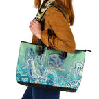 NAIDOC Week - 50 Years Deadly Torres Strait Leather Tote Bag Pastel Waves