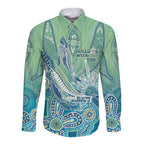 NAIDOC Week - 50 Years Deadly Torres Strait Long Sleeve Button Shirt Pastel Waves