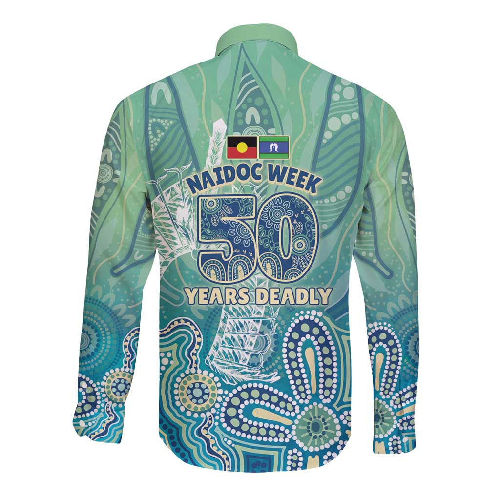 NAIDOC Week - 50 Years Deadly Torres Strait Long Sleeve Button Shirt Pastel Waves