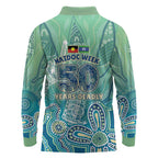 NAIDOC Week - 50 Years Deadly Torres Strait Long Sleeve Polo Shirt Pastel Waves