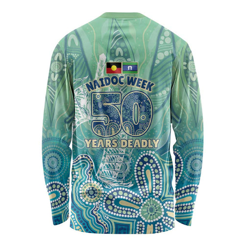 NAIDOC Week - 50 Years Deadly Torres Strait Long Sleeve Shirt Pastel Waves