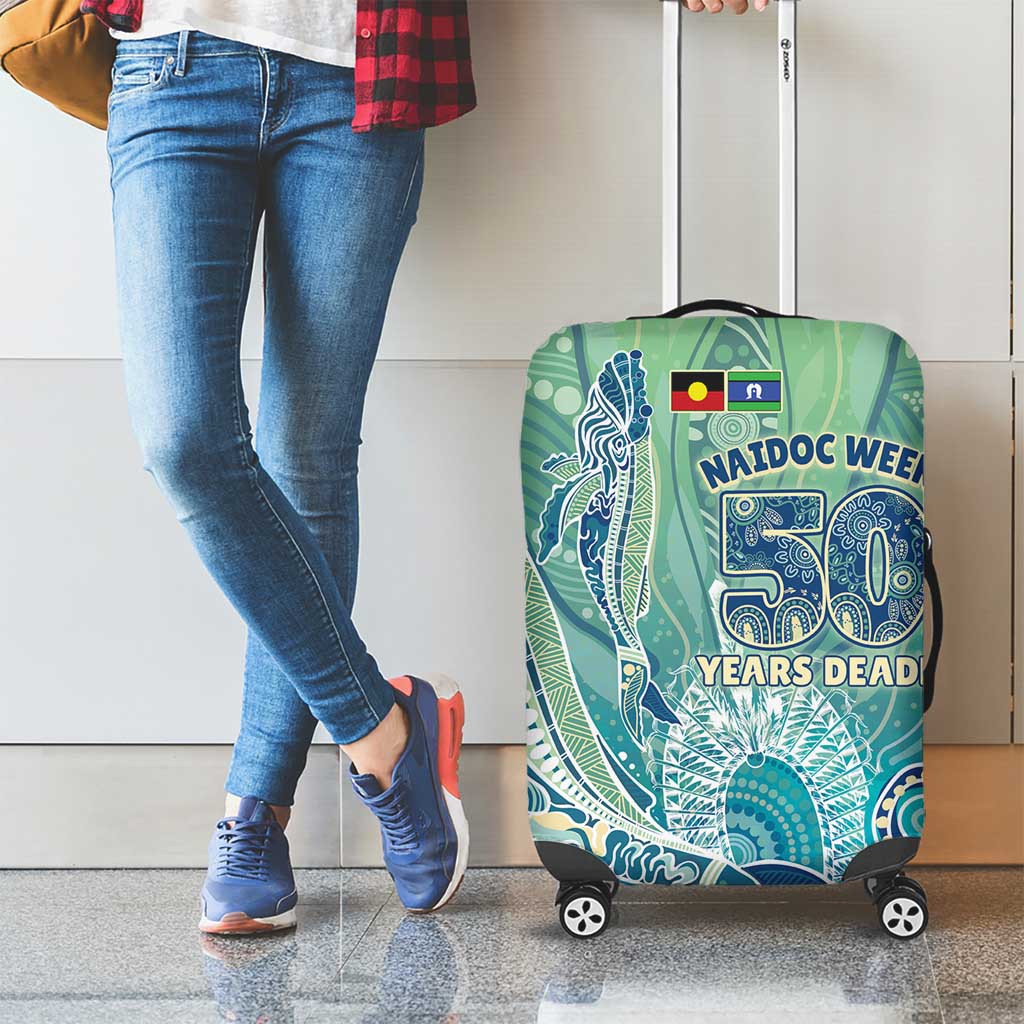 NAIDOC Week - 50 Years Deadly Torres Strait Luggage Cover Pastel Waves