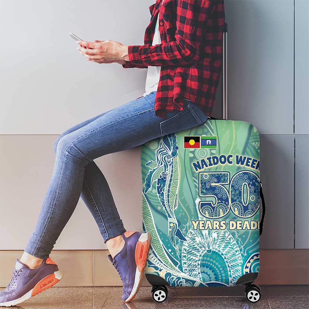 NAIDOC Week - 50 Years Deadly Torres Strait Luggage Cover Pastel Waves