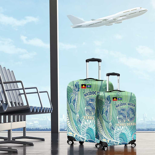 NAIDOC Week - 50 Years Deadly Torres Strait Luggage Cover Pastel Waves